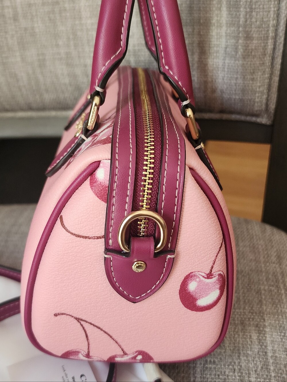 Coach Mini Rowan Crossbody Bag - Pink Cherry - Picture 5 of 16